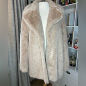 Chic Light Pink Faux Fur Teddy Jacket
